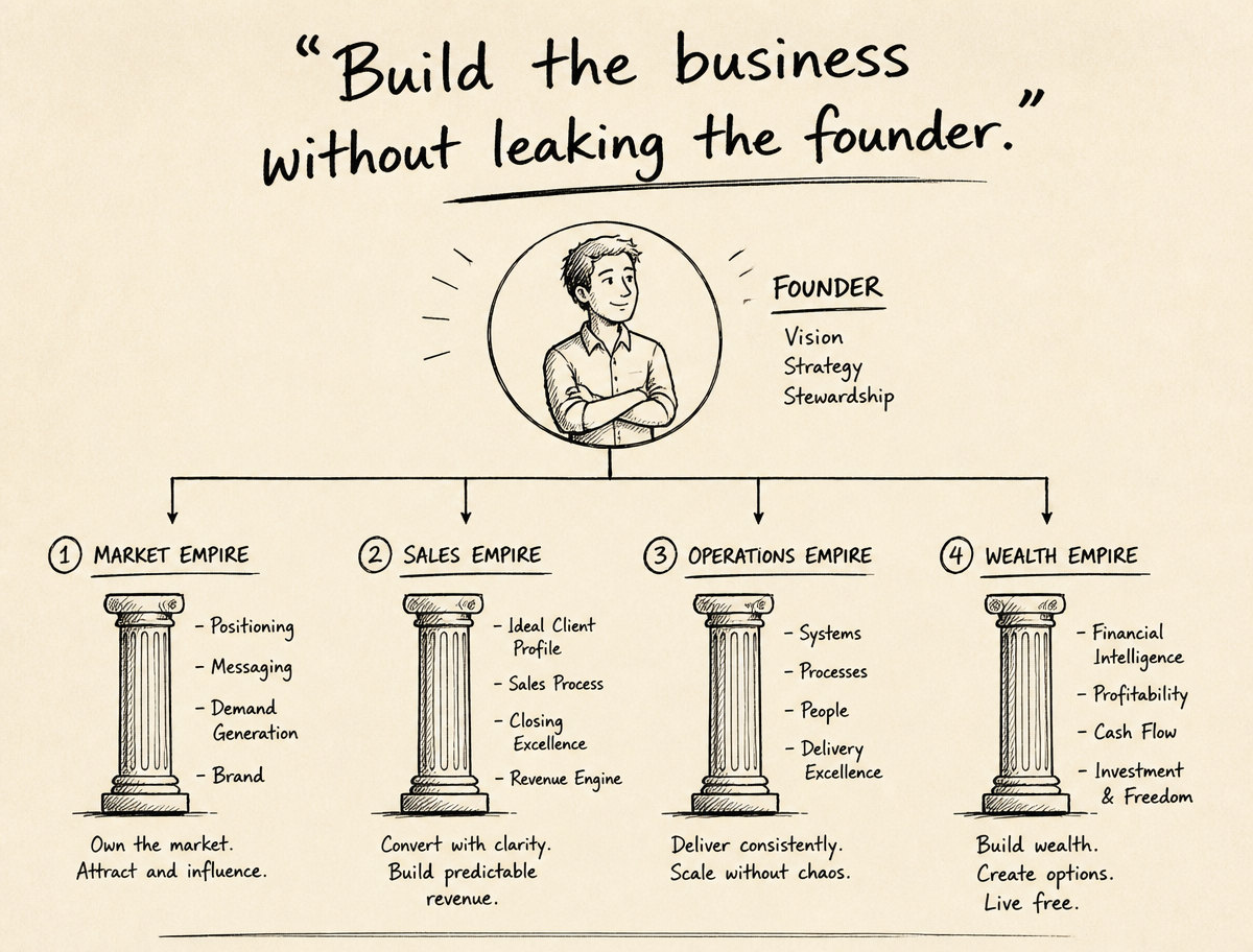 Mousaab Khaldi on business growth coaching through the 4 Empires Coaching Model.