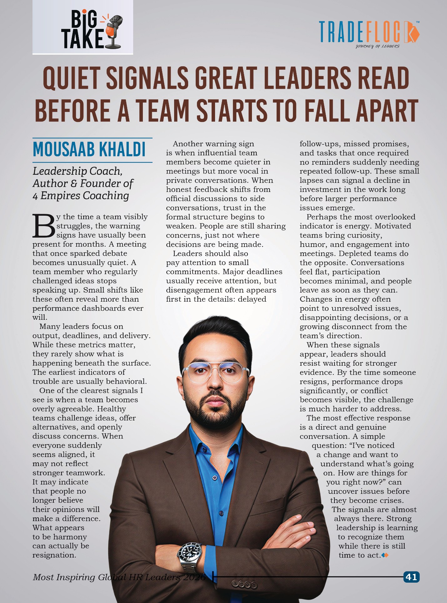 TradeFlock magazine feature on Mousaab Khaldi