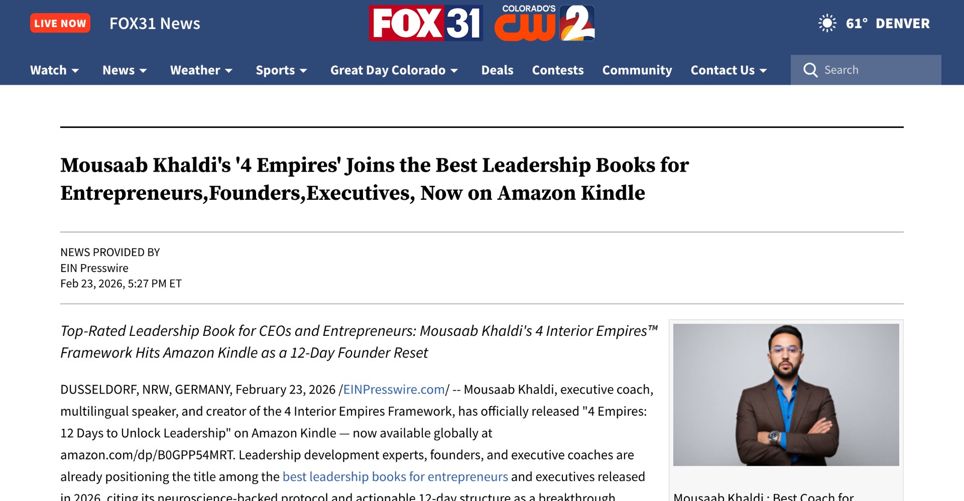 WFLA Tampa feature on Mousaab Khaldi